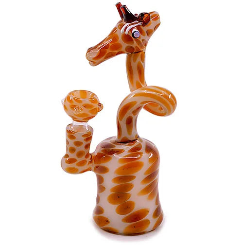 Glass Bubbler - Mr. Giraffe (6") - Discreet Smoker
