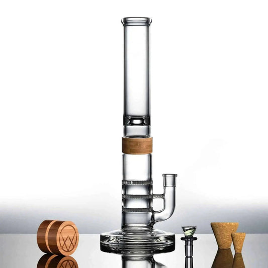 Vitae Glass 16" T.H.C Bong (Triple Honey Comb) - Discreet Smoker