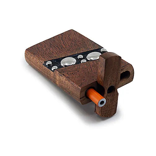 Handmade Wooden Large Stud Dugout w/ One Hitter - Discreet Smoker
