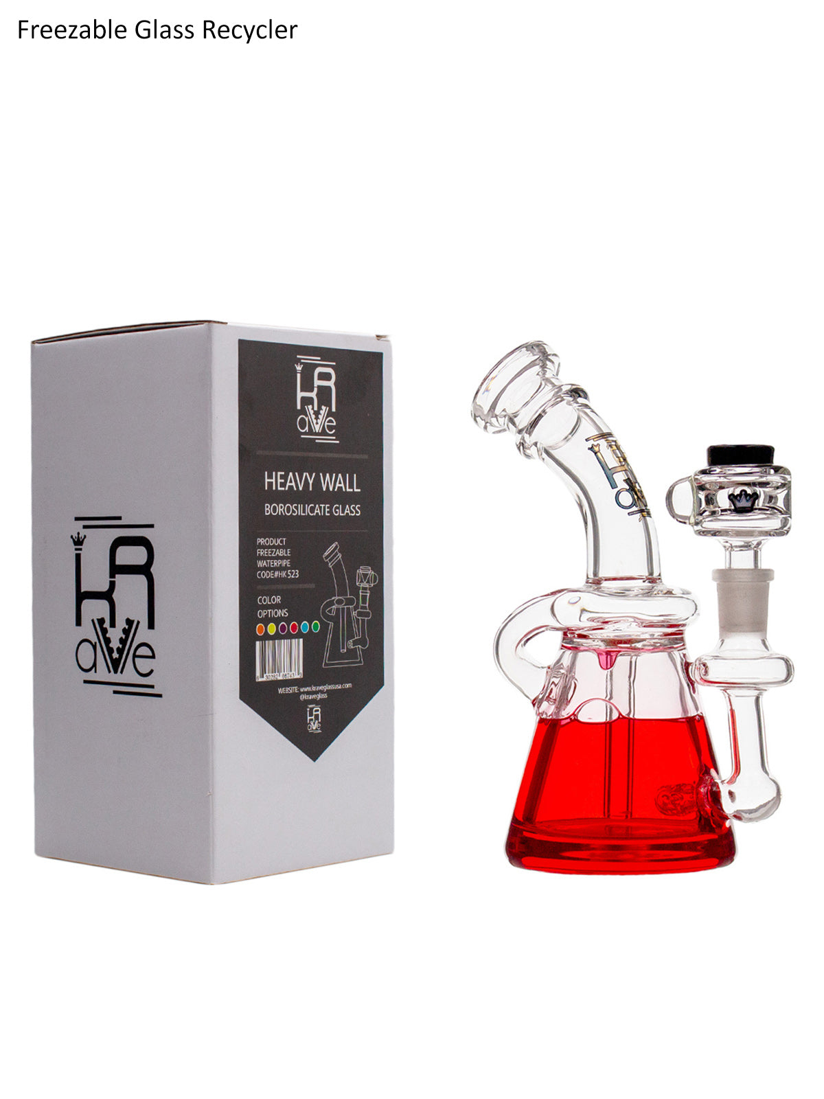 Krave Glass Freeze Recycler Bong