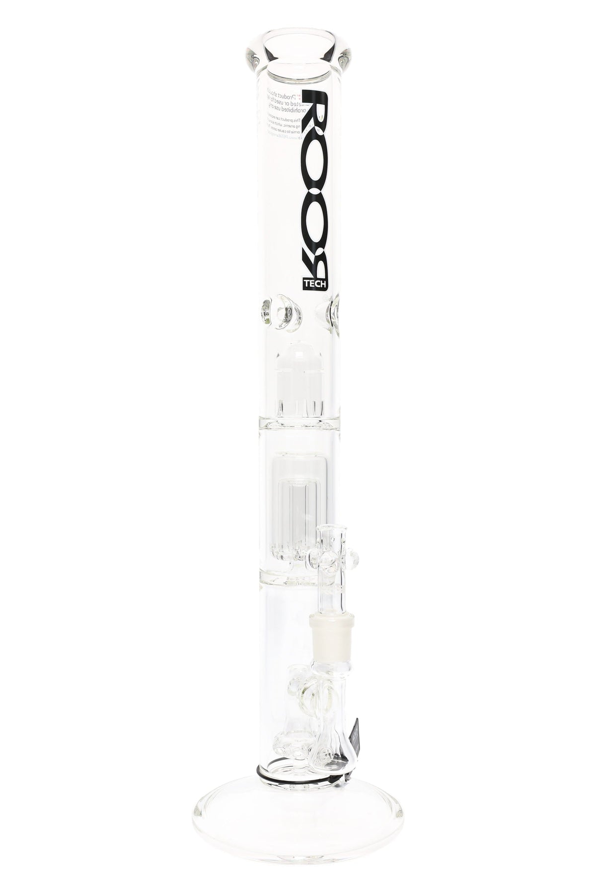 ROOR Tech 18" 5 mm GOG Straight Shooter – Multi-Perc Ice Pinch Tube - Discreet Smoker