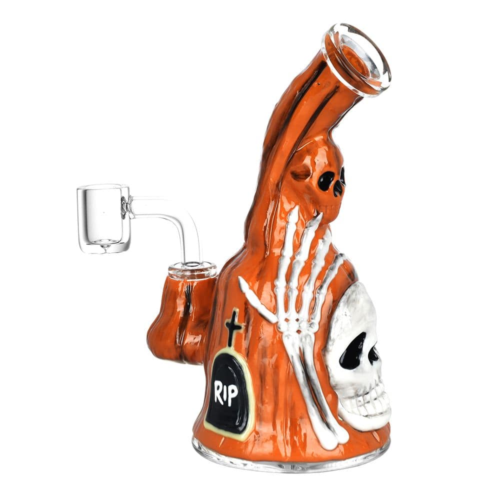 Haunted Gourd Enamel on Glass Dab Rig - 7" / 14mm F - Discreet Smoker