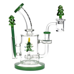 Pulsar Holidaze Series Glass Dab Rig Set | 8.25" | 14mm F - Discreet Smoker