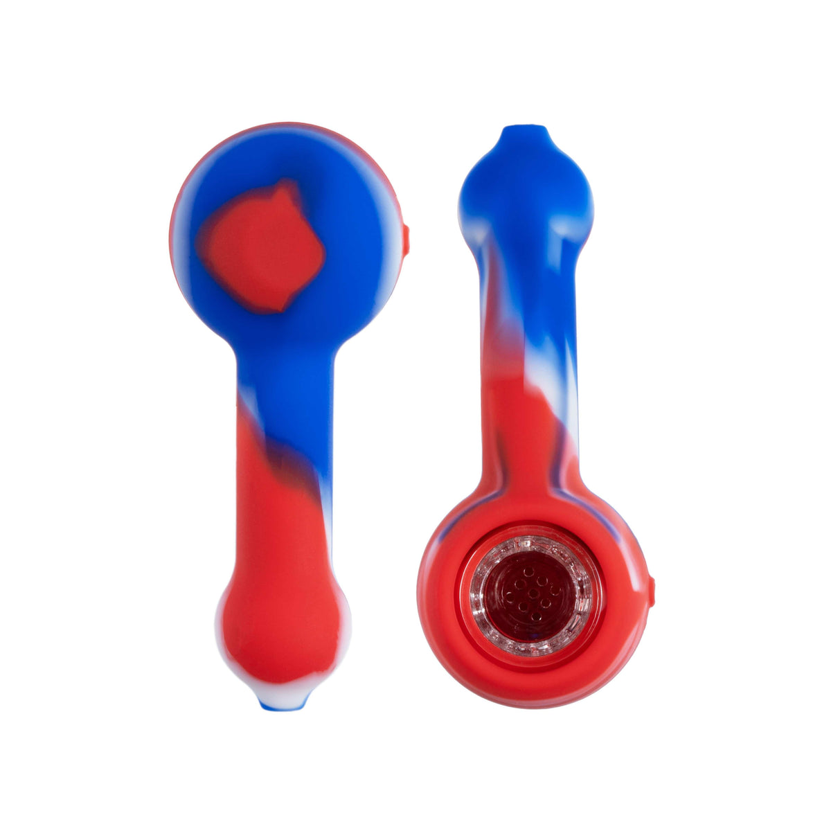 Silicone Spoon Pipe with Glass Bowl from 3 Gates Global - Discreet Smoker
