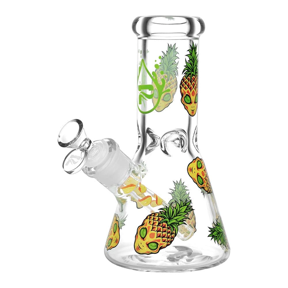 Pulsar Pinealien Design Series Glass Beaker Water Pipe - 8" / 14mm F - Discreet Smoker