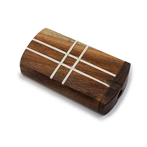 Handmade Wooden Blocked Dugout w/ One Hitter - Discreet Smoker