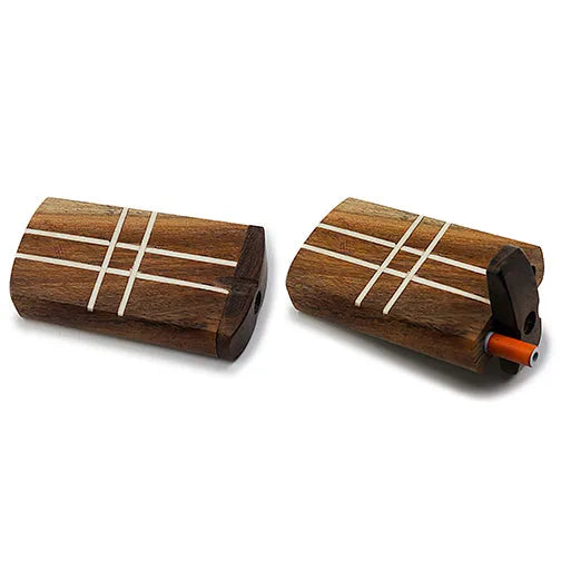 Handmade Wooden Blocked Dugout w/ One Hitter - Discreet Smoker