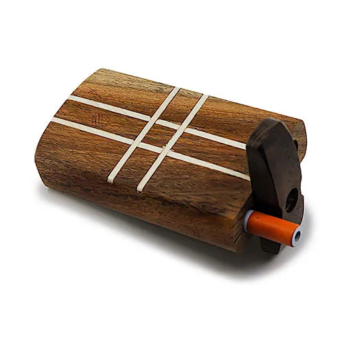 Handmade Wooden Blocked Dugout w/ One Hitter - Discreet Smoker