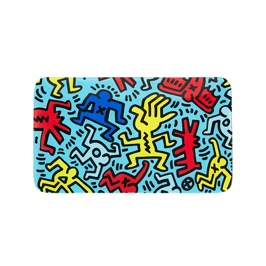 K. Haring Glass Rolling Tray - Discreet Smoker
