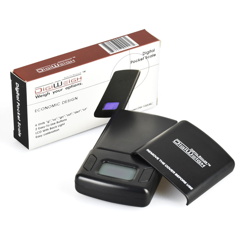 DigiWeigh Economic Design Digital Pocket Scale | 1000g x 0.1g - Discreet Smoker