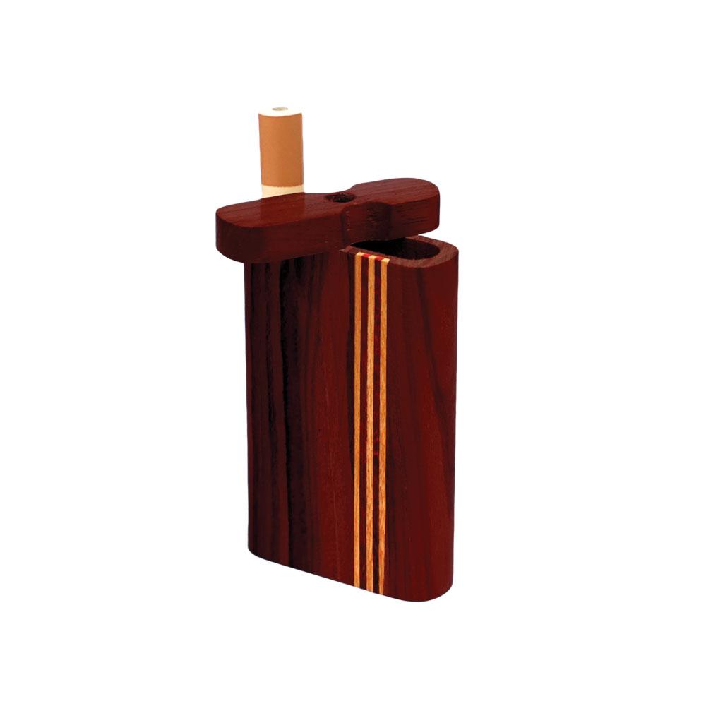 Striped Dark Wood Dugout - Discreet Smoker