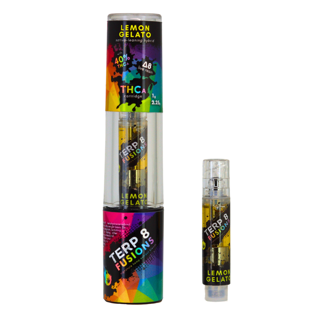 1-Gram Lemon Gelato THCA + D8 Live Resin Cartridge