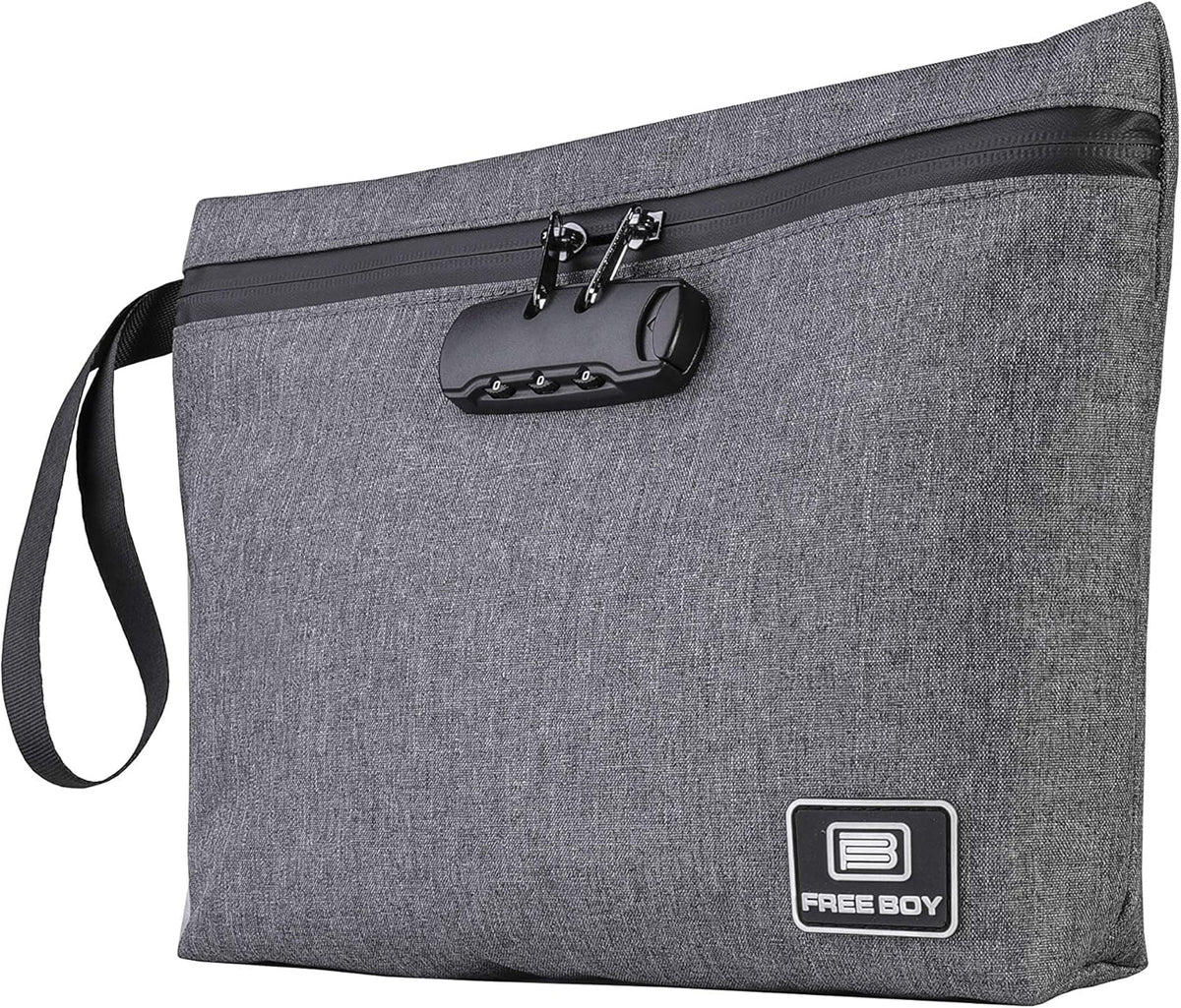 Durable Odor-Proof Stash Bag with Combination Lock - 11.8" x 8.6" Smell-Proof Storage Container