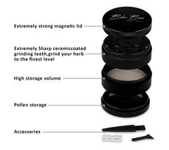 Bluebus Z1 2.5" Ceramic Grinder Yellow - Discreet Smoker