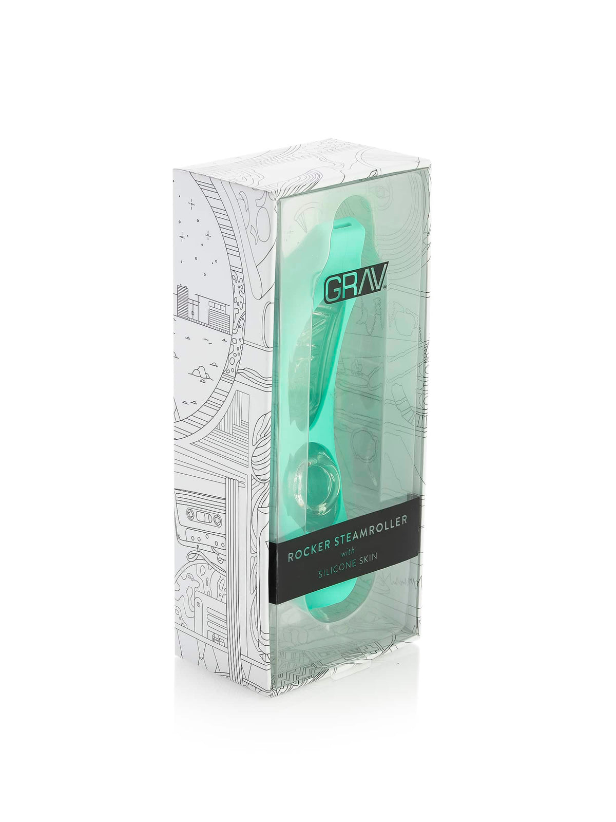 GRAV® Rocker Steamroller with Silicone Skin - Assorted Colors - Discreet Smoker