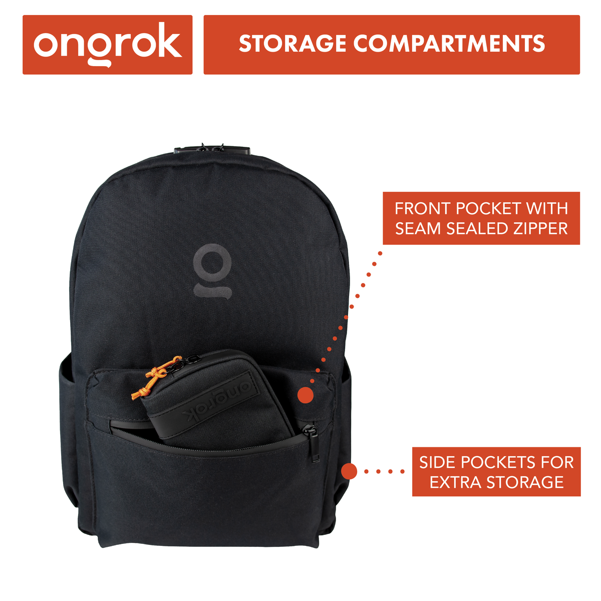 Ongrok Carbon-lined Backpack Smell Proof - Discreet Smoker