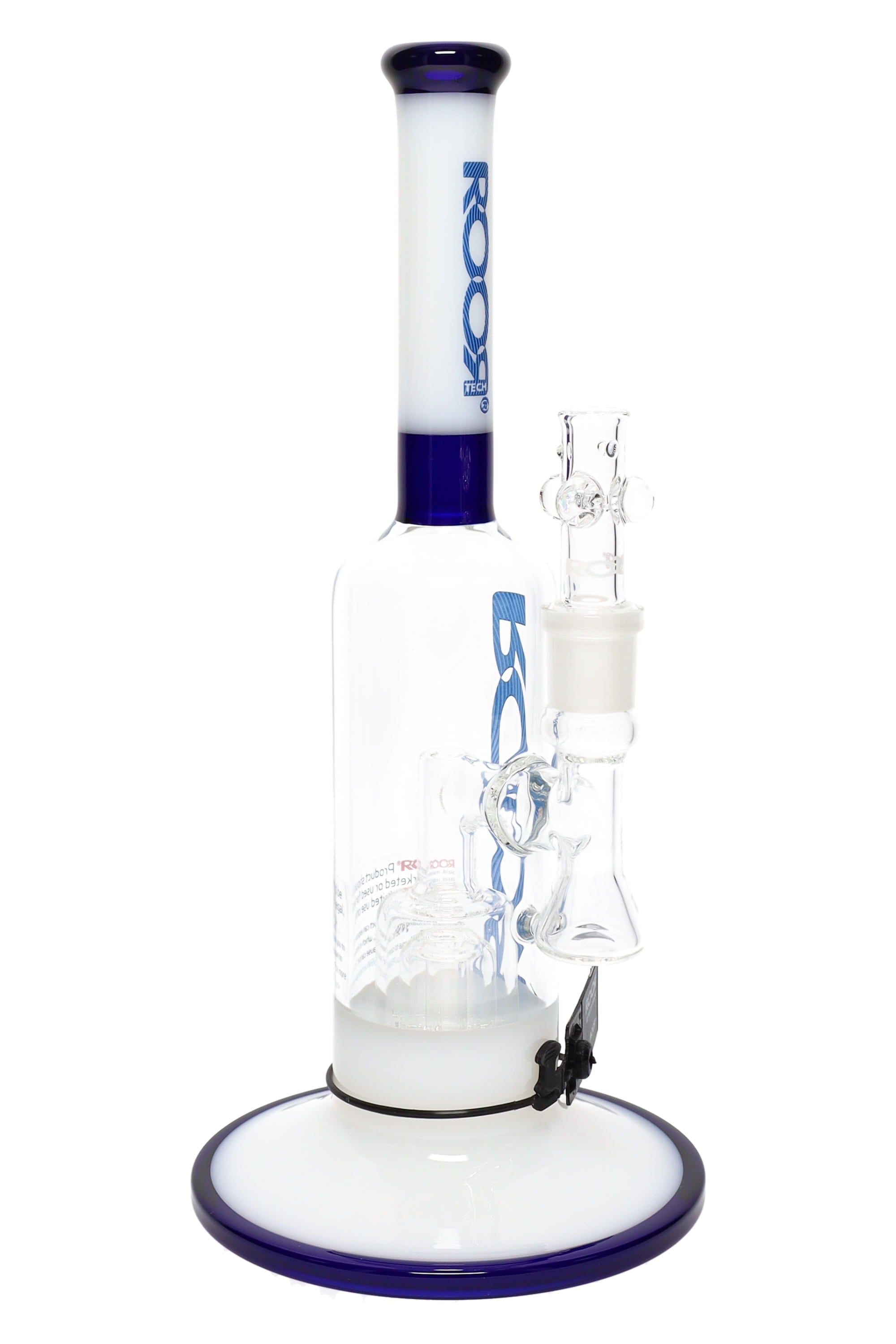 ROOR Tech Multicolor Stemless Straight Tube Bong – Barrel Perc – 12″ - Discreet Smoker