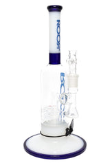 ROOR Tech Multicolor Stemless Straight Tube Bong – Barrel Perc – 12″ - Discreet Smoker