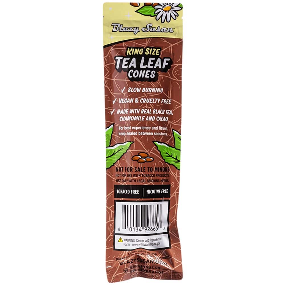 Blazy Susan Tea Leaf Cones- 2pc / King Size 10ct - Discreet Smoker