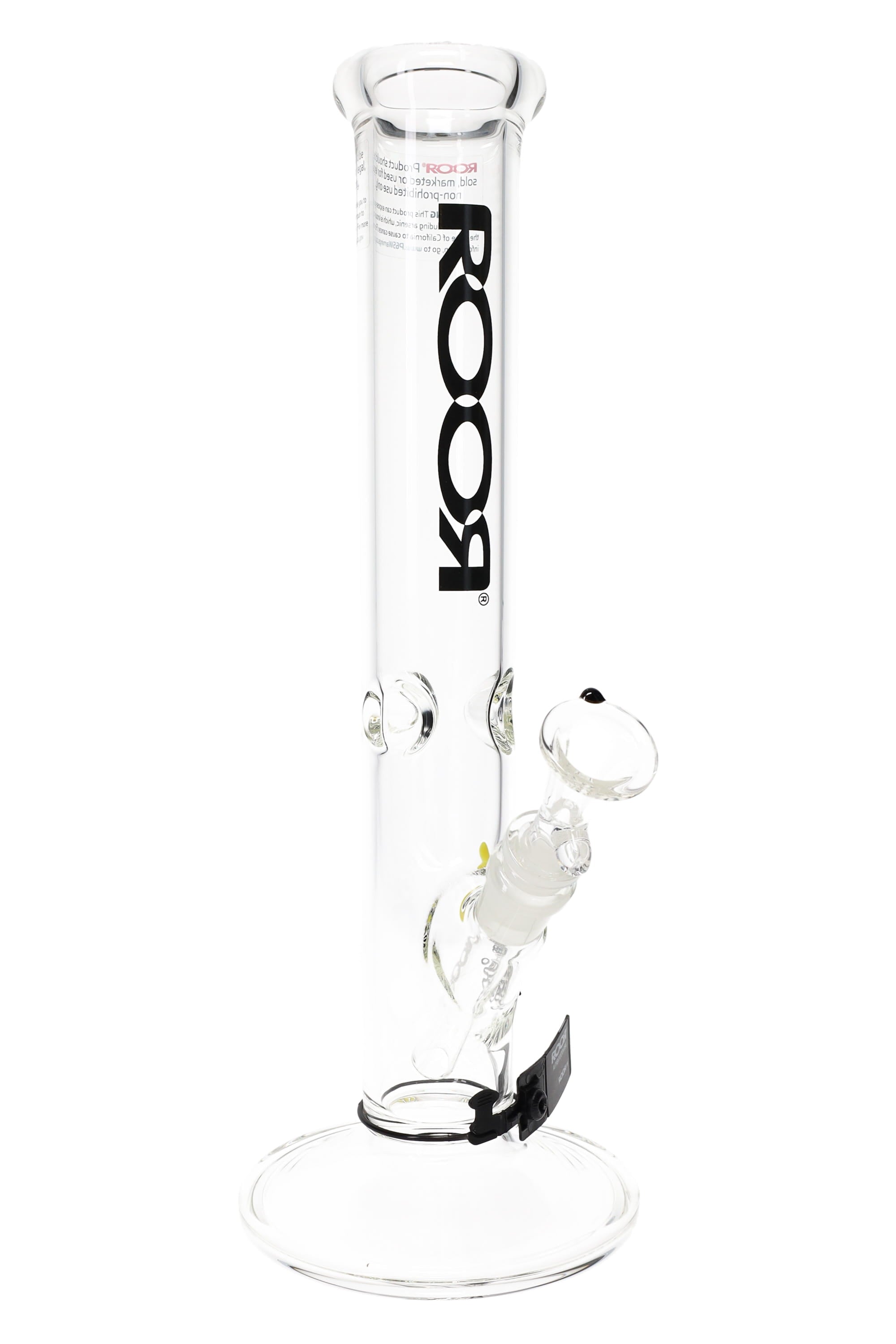 ROOR 14″ 50 mm Straight Tube Bong – Ice Pinch – 5 mm Thick - Discreet Smoker