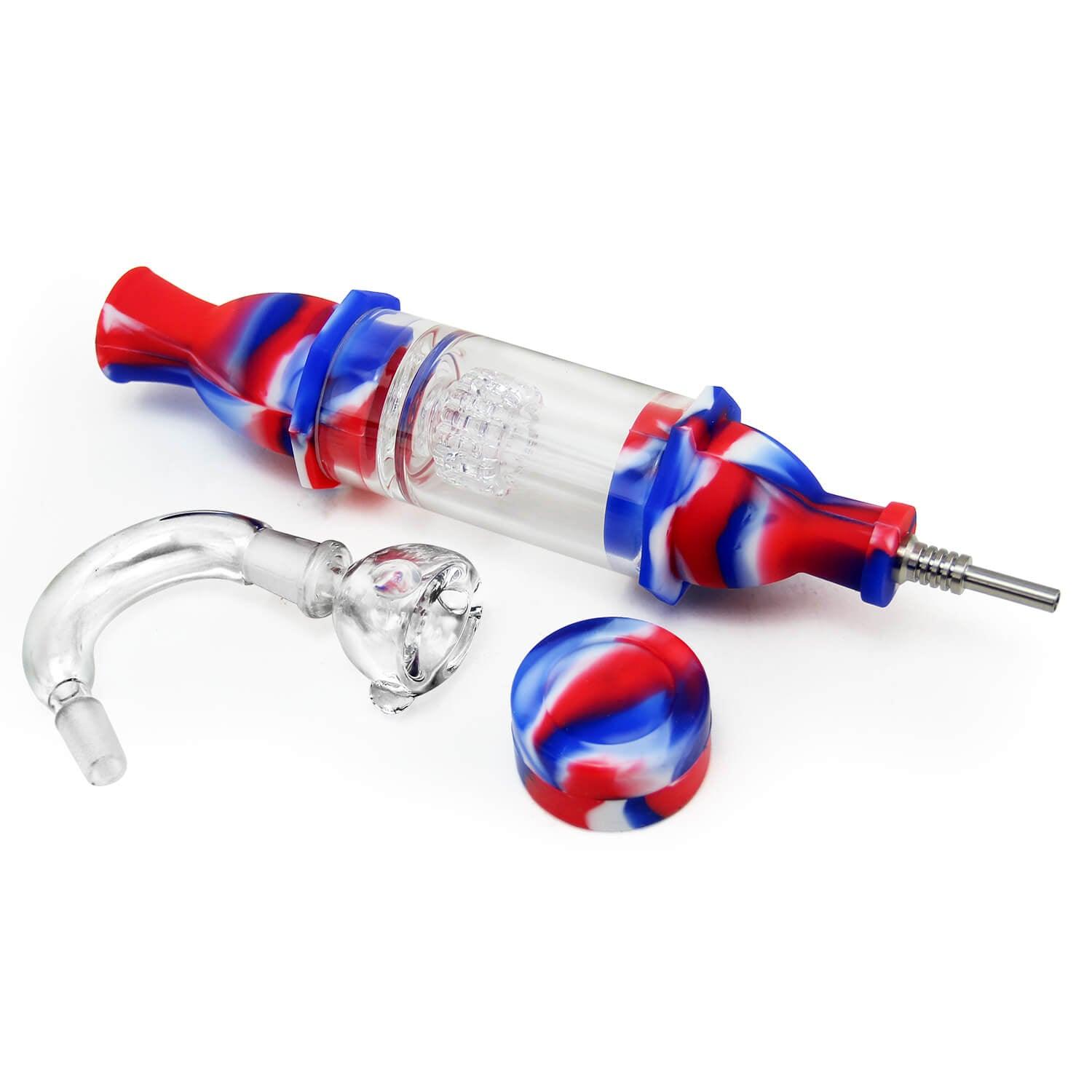 Silicone Glass Dab Straw Full Kit - Discreet Smoker