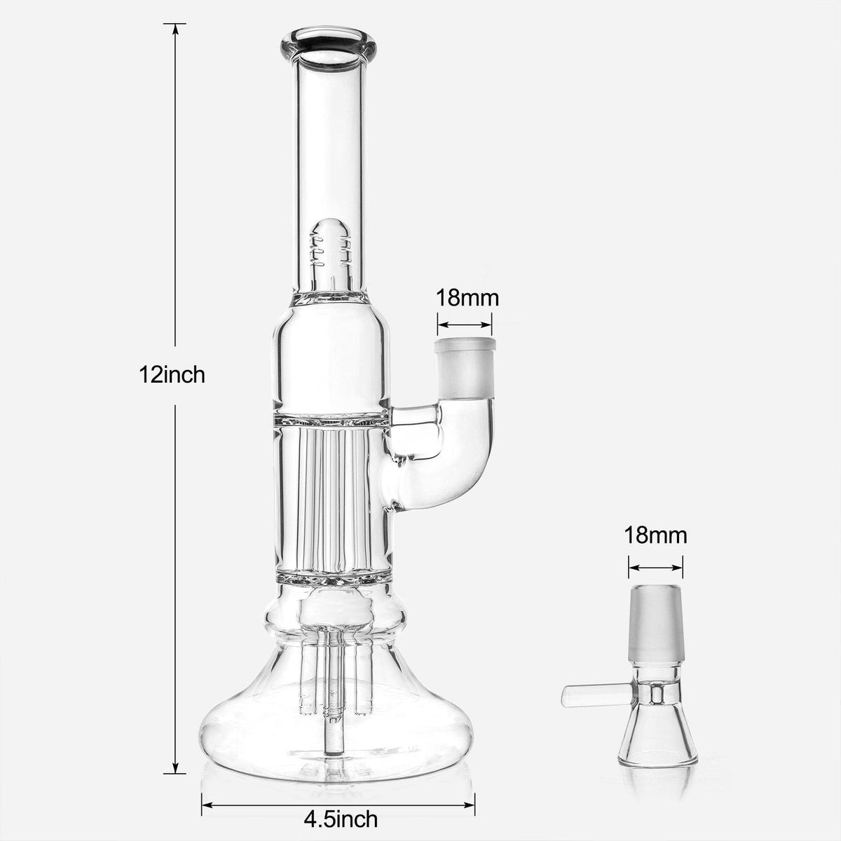 12 Inch Tree Perc Bong - Discreet Smoker