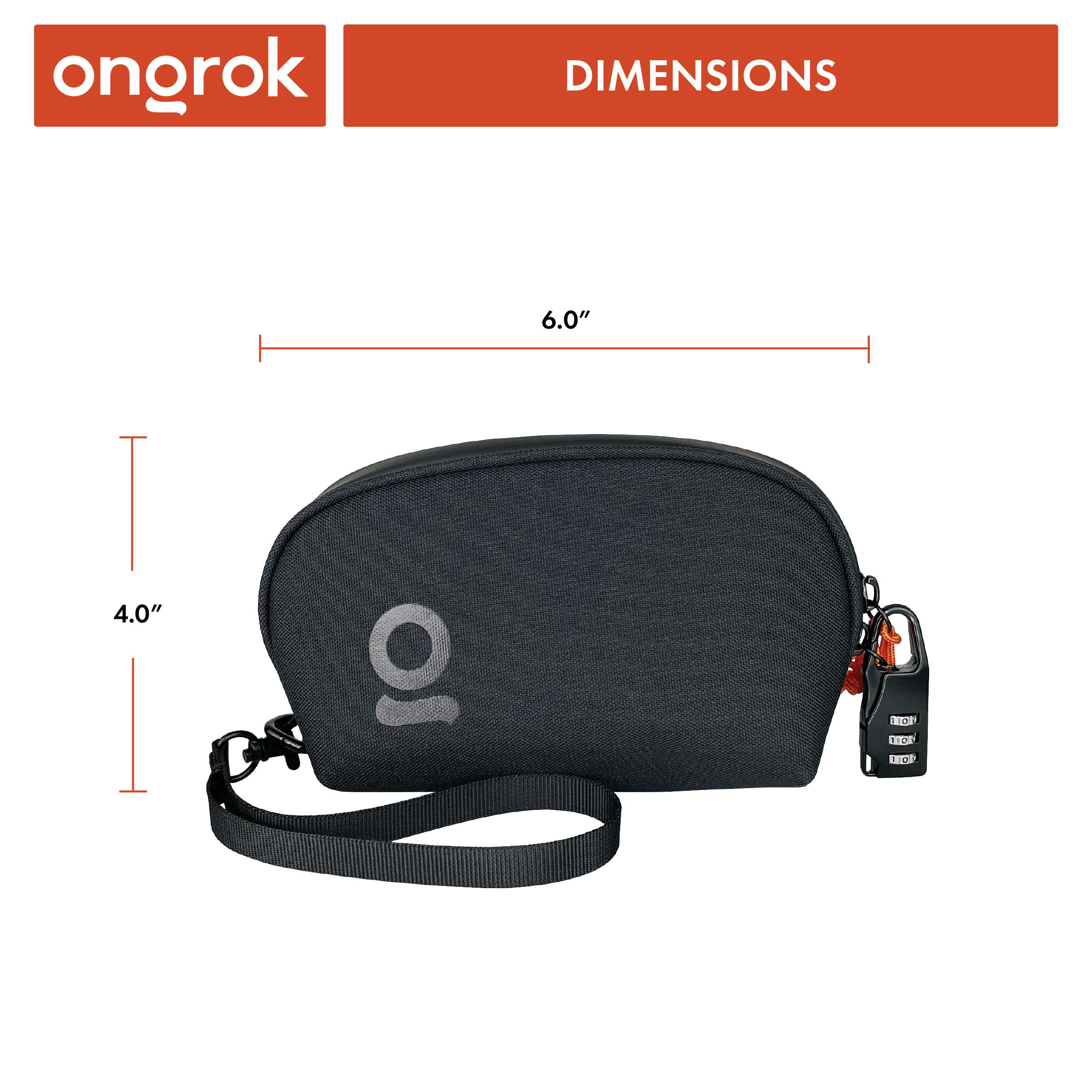 Ongrok Carbon-lined Smell Proof Wrist Bag - Discreet Smoker