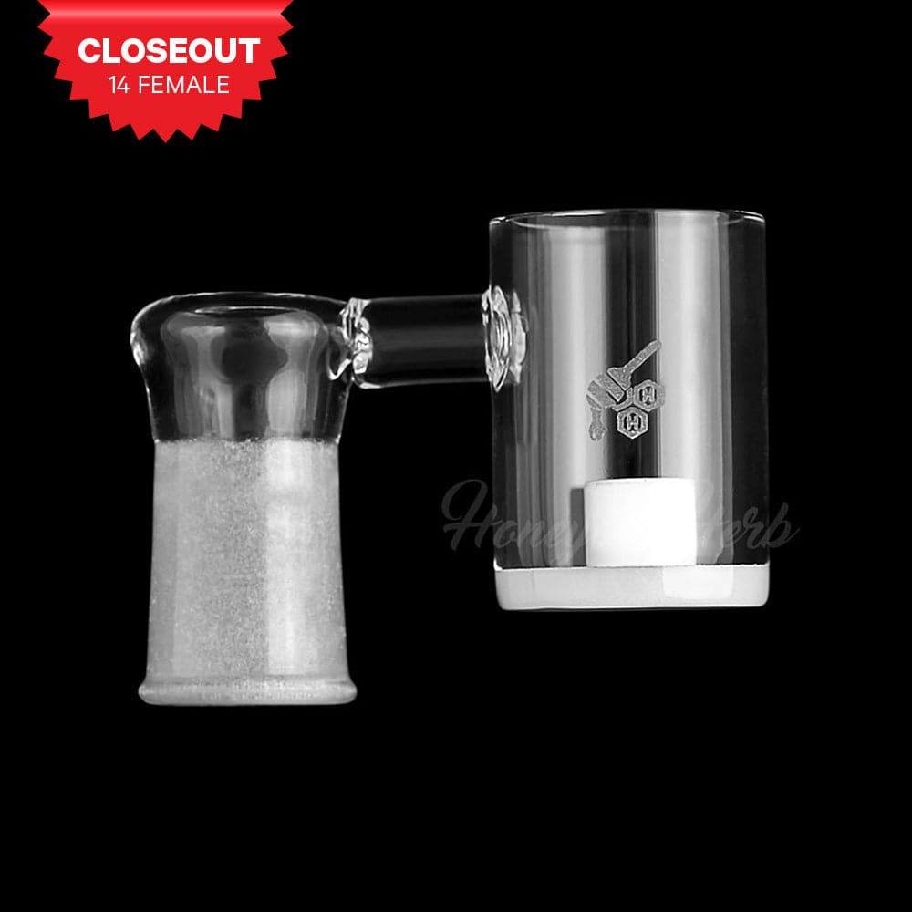 HONEY & MILK CORE REACTOR SIDECAR QUARTZ BANGER - 90° DEGREE | YL - Discreet Smoker