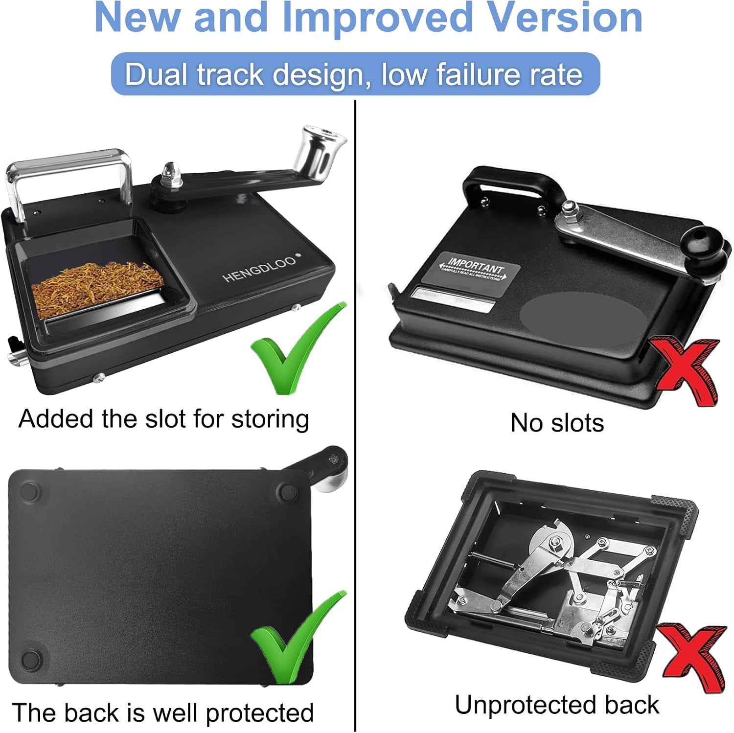 Cigarette Rolling Machine, Manual Dual-Track Cigarette Machines