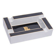 Lucienne Framed Rectangle Ceramic Cigar Ashtray | 9.25" x 6.5" - Discreet Smoker