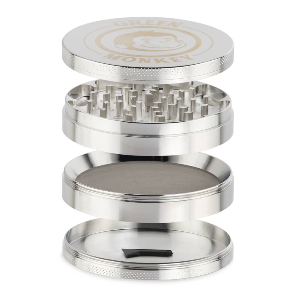 Green Monkey Grinder - Capuchin 4pc - 100mm - Discreet Smoker