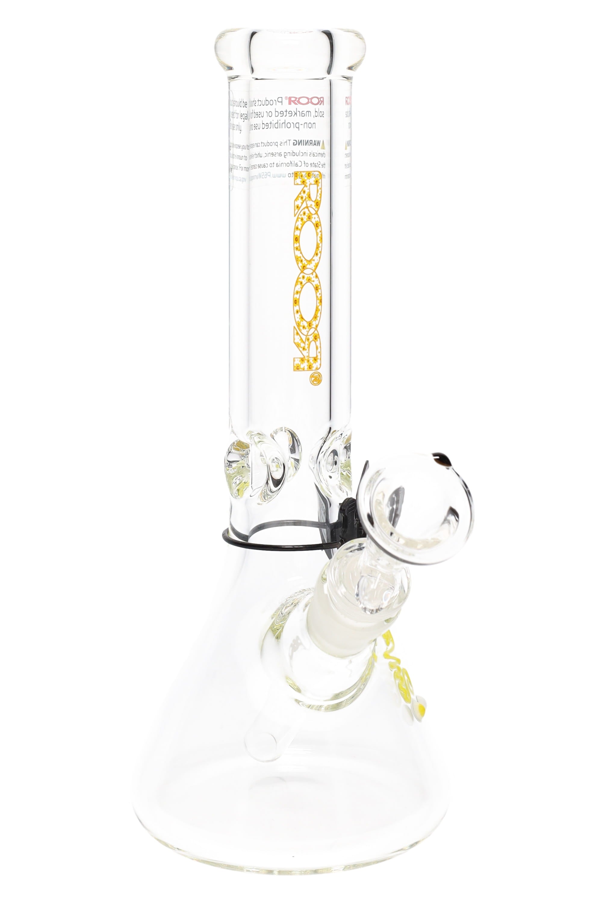 ROOR 10" Beaker Bong – Ultra-Thick 7 mm Glass, Glass-on-Glass - Discreet Smoker