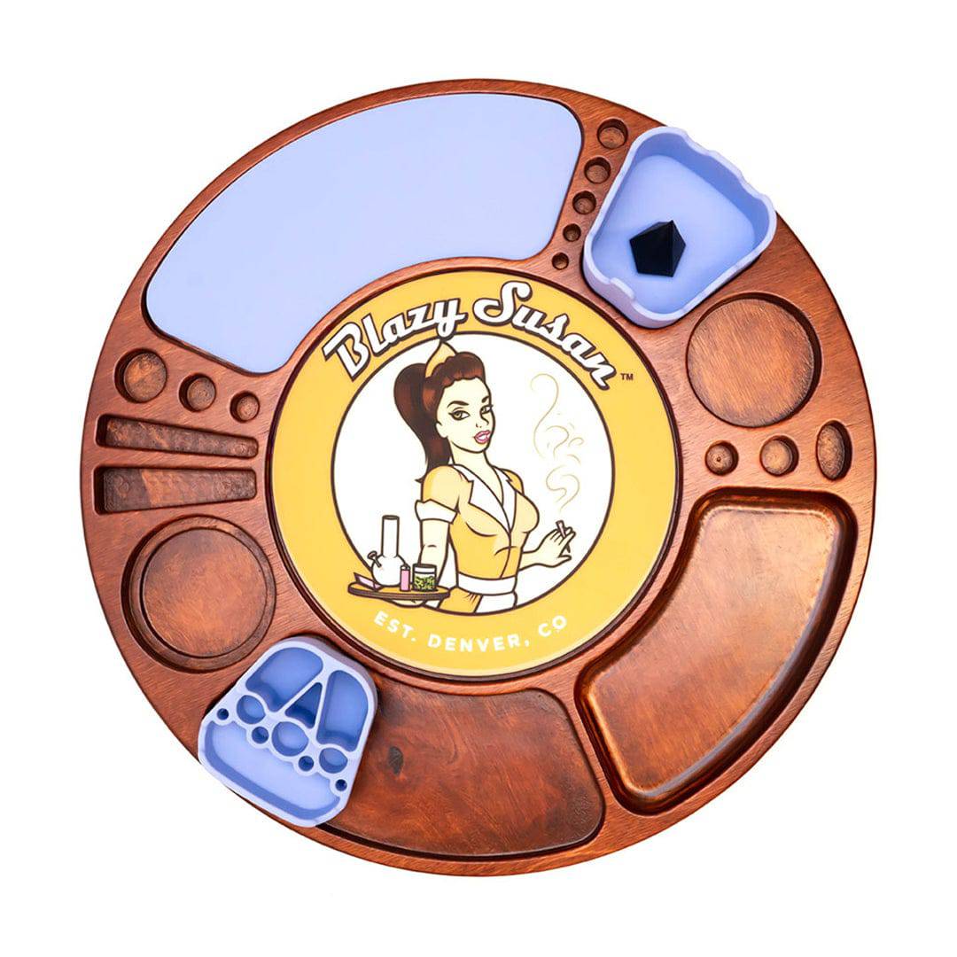 Blazy Susan Spinning Rolling Trays - Discreet Smoker