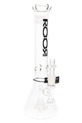 ROOR Tech 14″ Clear Beaker Bong with Showerhead Perc – 5 mm Thick - Discreet Smoker