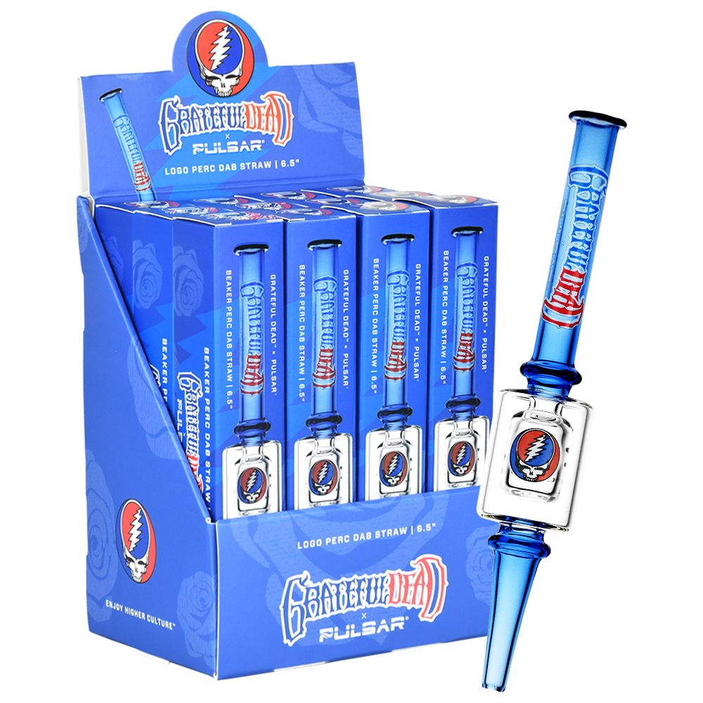 Grateful Dead x Pulsar Steal Your Face Dab Straw | 6.5" - Discreet Smoker