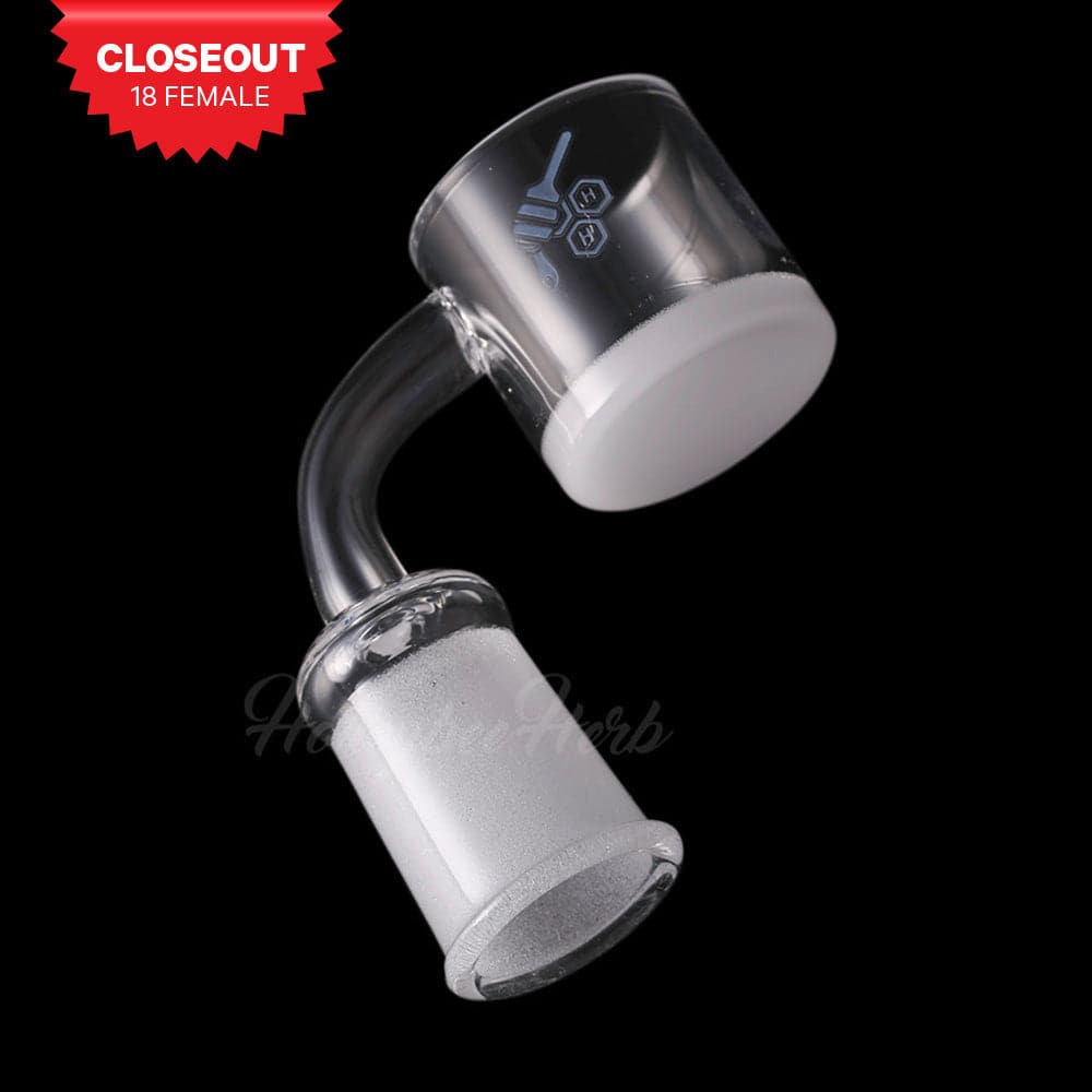 HONEY & MILK XL BEVEL QUARTZ BANGER - 90° DEGREE | YL - Discreet Smoker