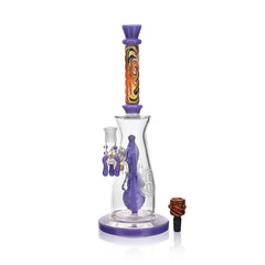 High Society | Jupiter Premium Wig Wag Waterpipe (Slime Purple) - Discreet Smoker
