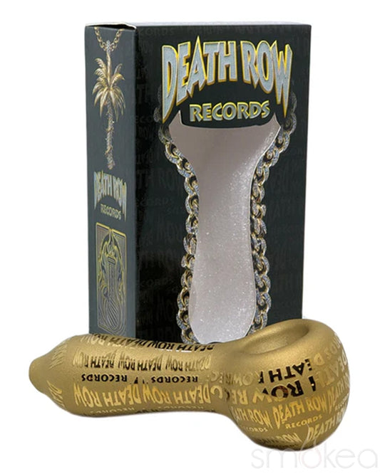 Death Row Records Metallic Etched Spoon Pipe - Discreet Smoker