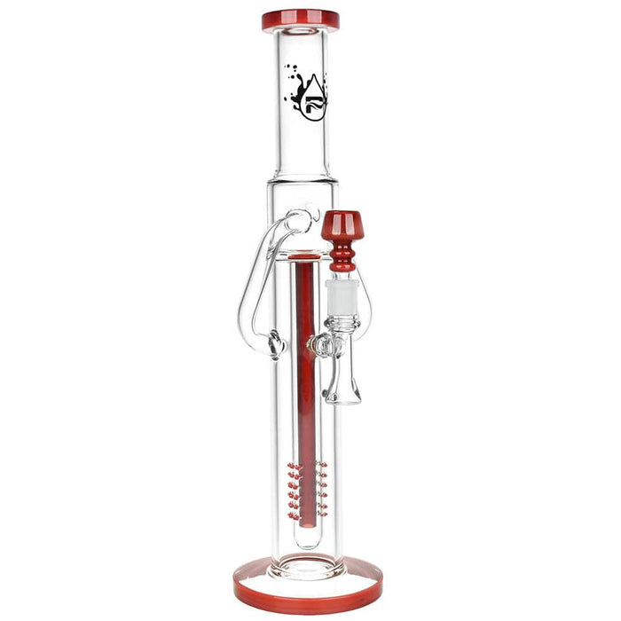 Pulsar Deep Pocket Tube Recycler Water Pipe | 16" | 14mm F, Red