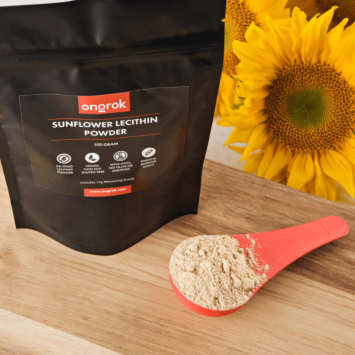 ONGROK’S Non-GMO Sunflower Lecithin Powder - Discreet Smoker