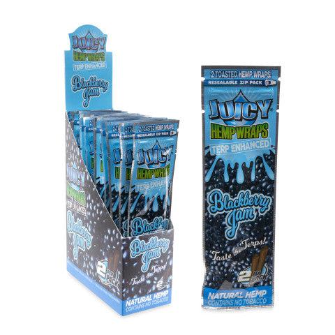 Juicy Jays Terp Enhanced Hemp Wraps 2pk Pouch 25ct POP Display - Discreet Smoker