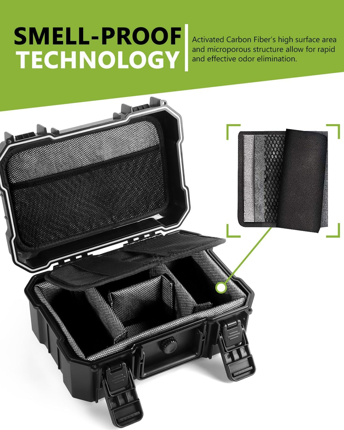 OZCHIN Smell Proof Box – Large Smell Proof Container, Waterproof & Crushproof Case for Home, Travel, and Camping, Secure Portable Odor Proof Box & Great Gift Idea