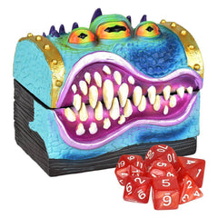 Monster Polyresin Box with Gaming Dice - 3.8" x 3.6" - Discreet Smoker