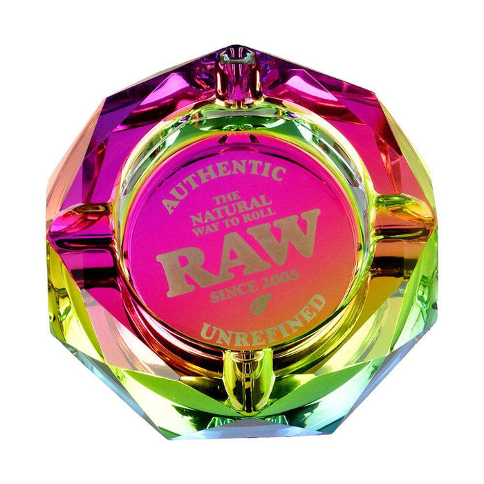 RAW Prism Glass Ashtray | 4.5", Rainbow