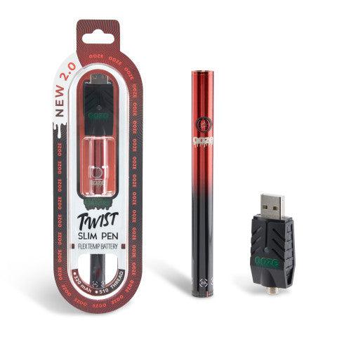 Ooze Twist Slim Pen 2.0 510 Thread Vaporizer Battery - Discreet Smoker