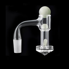 Full Weld Diamond Bottom  Quartz Slurper Banger Set with Glow In The Dark Terp Sluper Set - Discreet Smoker