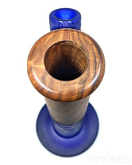 Dogg lbs Wood Grain Frosted Paisley Straight Bong - Discreet Smoker