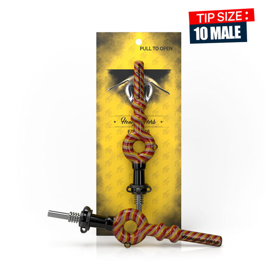 DONUT SWIRL STRIPPED NECTAR COLLECTOR - Discreet Smoker