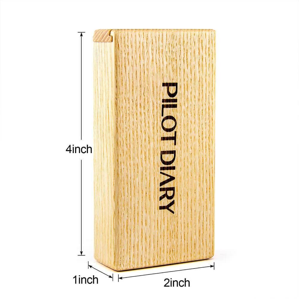 Wooden Dugout With Cleaning Tool - Discreet Smoker