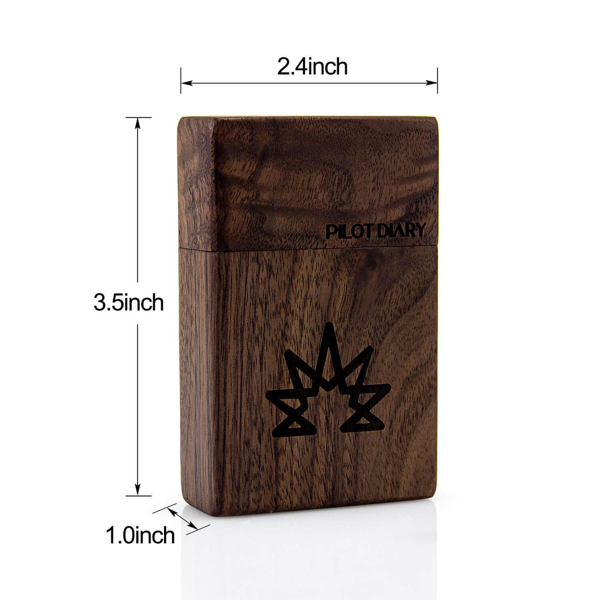Wood Dugout With Glass One Hitter Pipe - Discreet Smoker